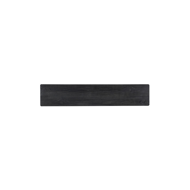 Bowery Hill Modern / Contemporary Veneers and Metal Console Table in Black