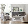Bowery Hill Contemporary Square Cocktail Table in Gray Wood Finish
