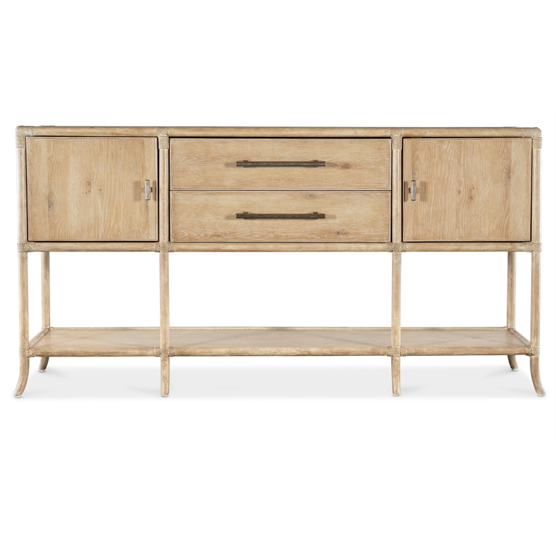Bowery Hill Modern / Contemporary Rattan Wood Sideboard in Beige