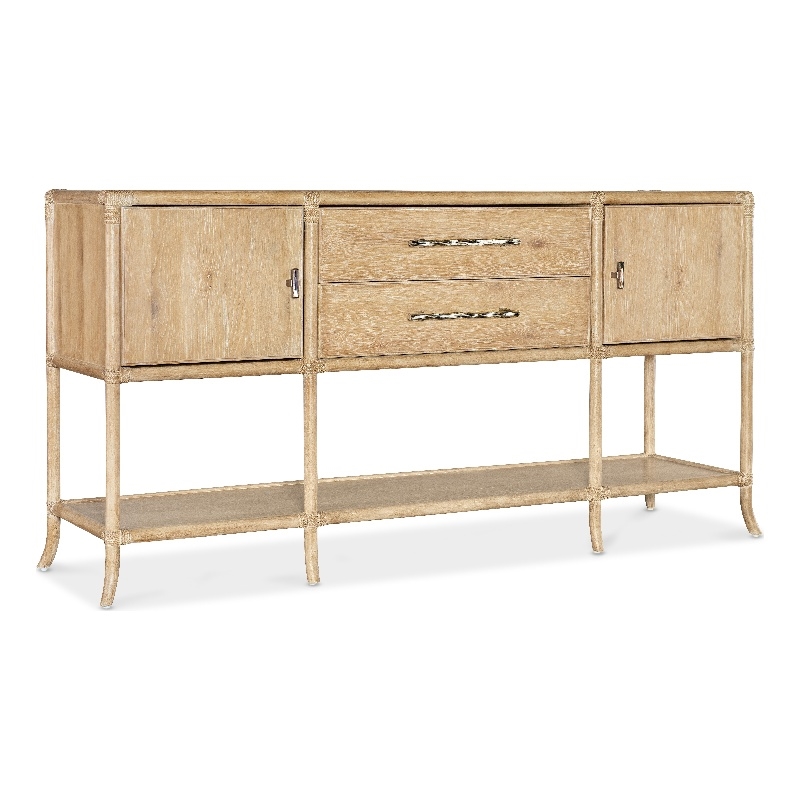 Bowery Hill Modern / Contemporary Rattan Wood Sideboard in Beige