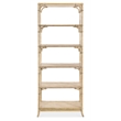 Bowery Hill Modern / Contemporary Rattan Wood Framed Bookcase in Beige