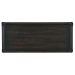 Bowery Hill Modern / Contemporary Wood Rattan Five-Drawer Chest in Black