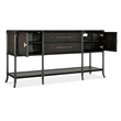 Bowery Hill Modern / Contemporary Rattan Wood Sideboard in Black