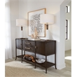 Bowery Hill Modern / Contemporary Rattan Wood Sideboard in Black