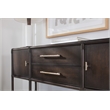 Bowery Hill Modern / Contemporary Rattan Wood Sideboard in Black