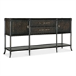 Bowery Hill Modern / Contemporary Rattan Wood Sideboard in Black