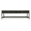 Bowery Hill Modern / Contemporary Rattan Wood Cocktail Table in Black