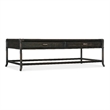 Bowery Hill Modern / Contemporary Rattan Wood Cocktail Table in Black