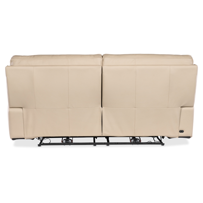 Bowery Hill Zero Gravity Power Sofa with Power Headrest in Beige