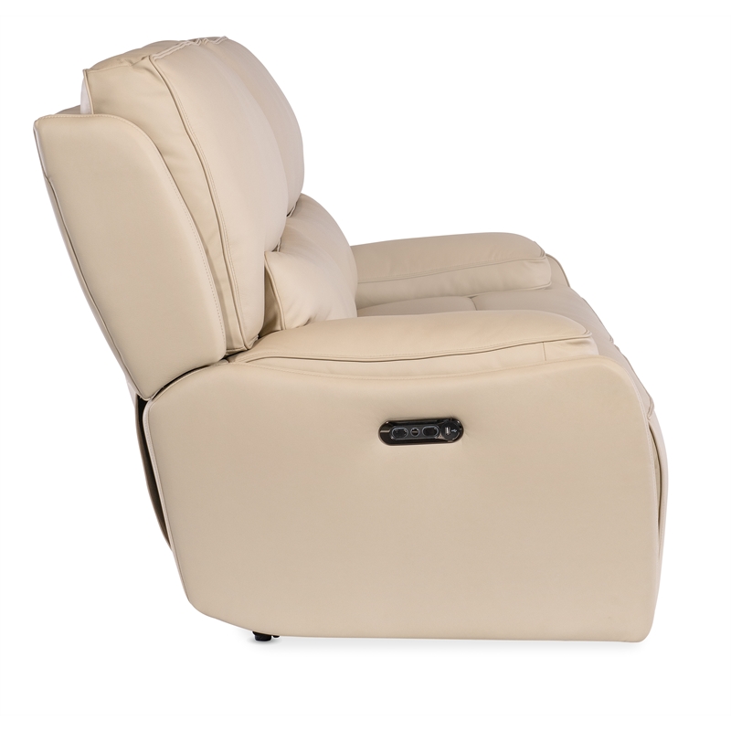 Bowery Hill Zero Gravity Power Sofa with Power Headrest in Beige