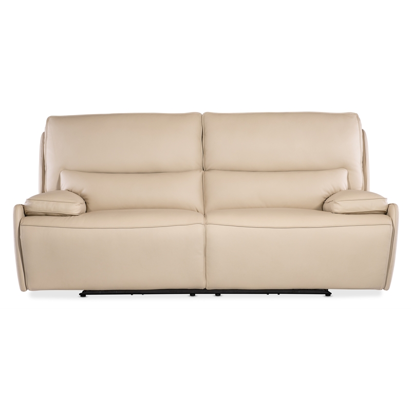 Bowery Hill Zero Gravity Power Sofa with Power Headrest in Beige