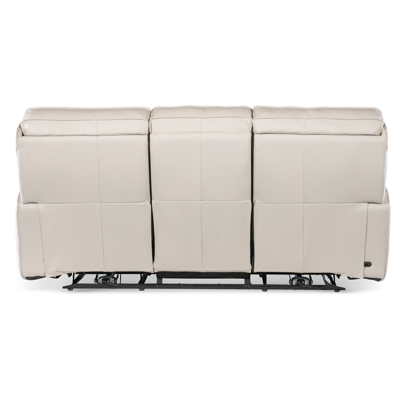 Bowery Hill Modern / Contemporary Zero Gravity Leather Power Sofa in Gray