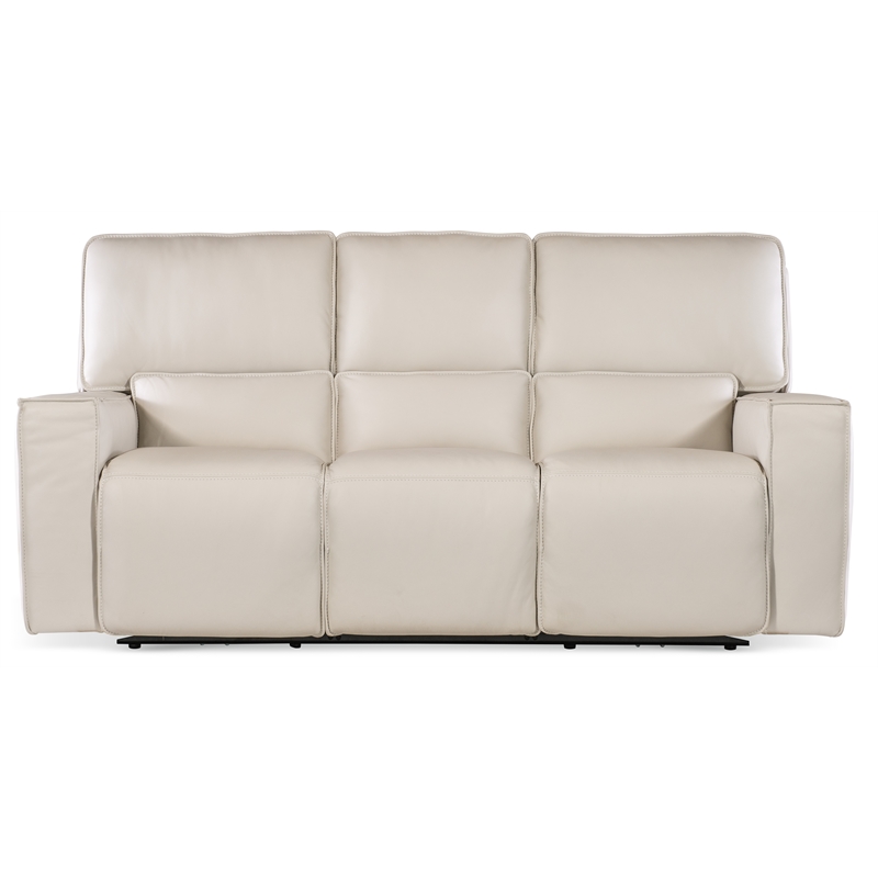 Bowery Hill Modern / Contemporary Zero Gravity Leather Power Sofa in Gray