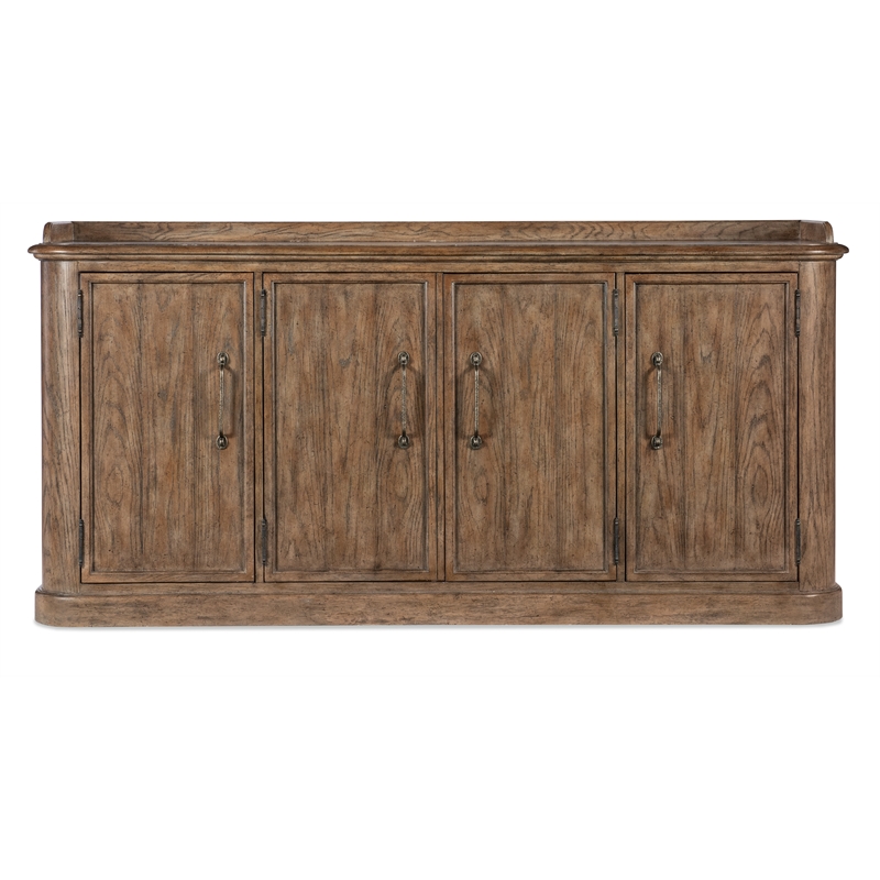 Bowery Hill Wood Brown Buffet Rectangular Distressed 78