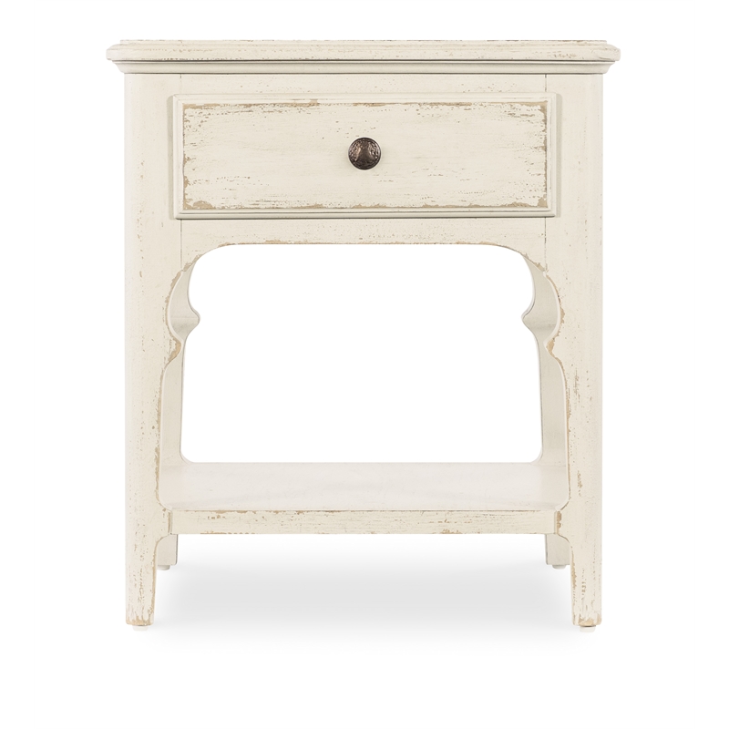 Bowery Hill Modern / Contemporary Wood Rectangle End Table in White