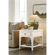 Bowery Hill Modern / Contemporary Wood Rectangle End Table in White