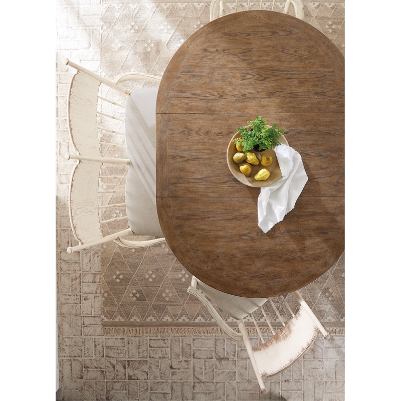 Bowery Hill Modern / Contemporary Wood Dining Bench with Beige Fabric Seat