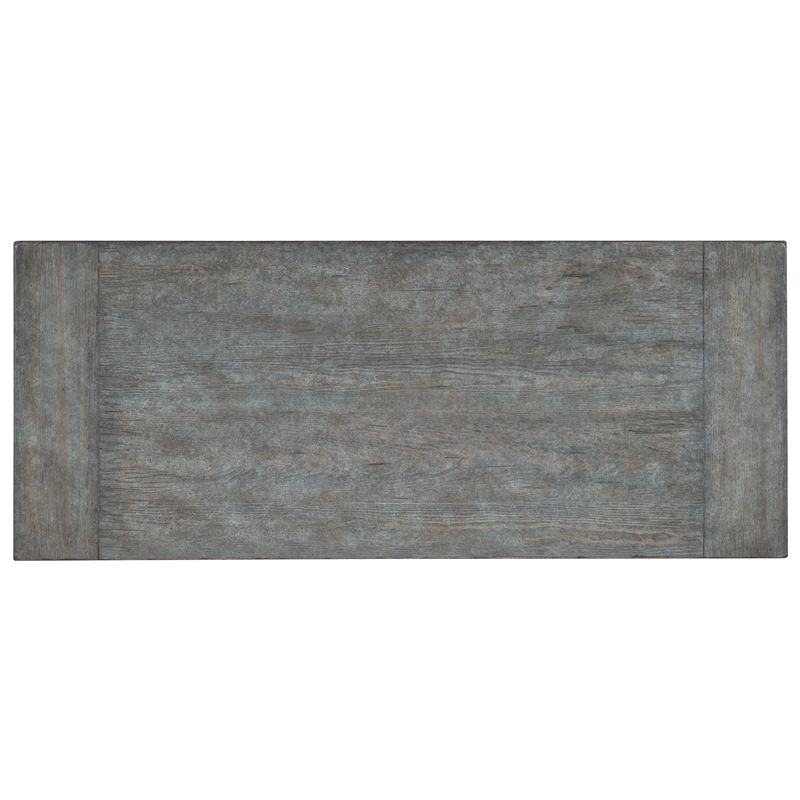Bowery Hill Modern / Contemporary Stonewashed Wood Console in Blue Finish