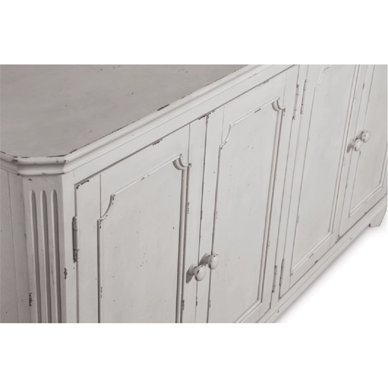 Bowery Hill Modern Engineered Wood Accent Cabinet in Antique White