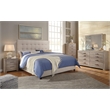 Bowery Hill Tufted Engineered Wood Frame Queen Panel Bed in Beige
