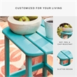 Bowery Hill Modern / Contemporary Patio End Table in Turquoise