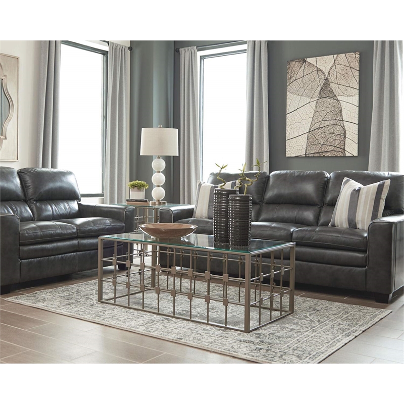 Bowery Hill Modern / Contemporary 5' x 7' Rug in Blue and Tan