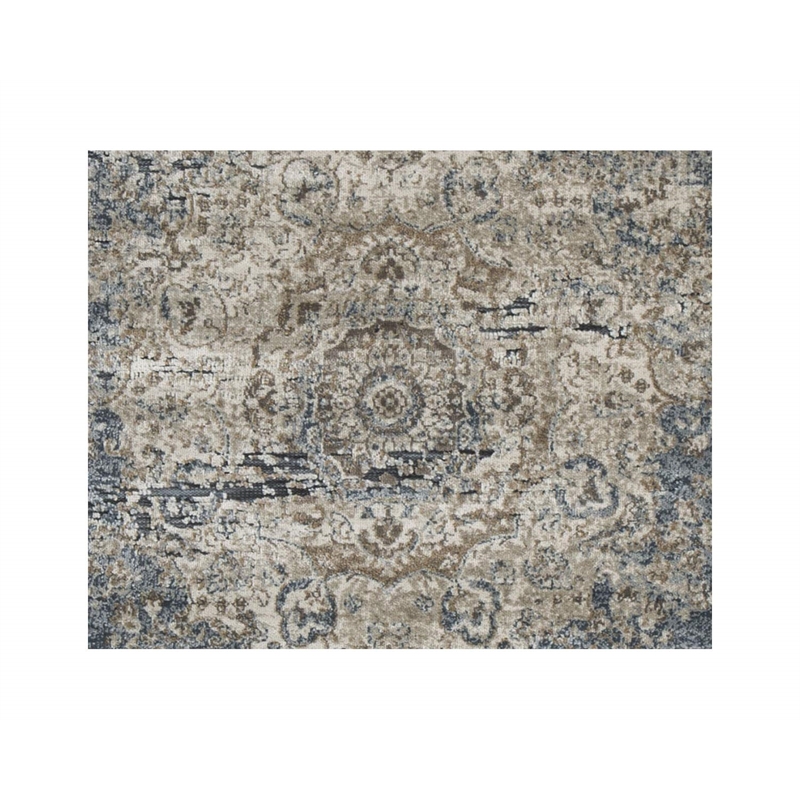 Bowery Hill Modern / Contemporary 5' x 7' Rug in Blue and Tan