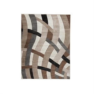 Bowery Hill Modern / Contemporary 5' x 6'7&quot Rug in Brown Finish