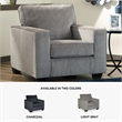 Bowery Hill Contemporary Corner-blocked Frame Accent Chair in Alloy