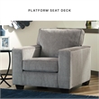 Bowery Hill Contemporary Corner-blocked Frame Accent Chair in Alloy