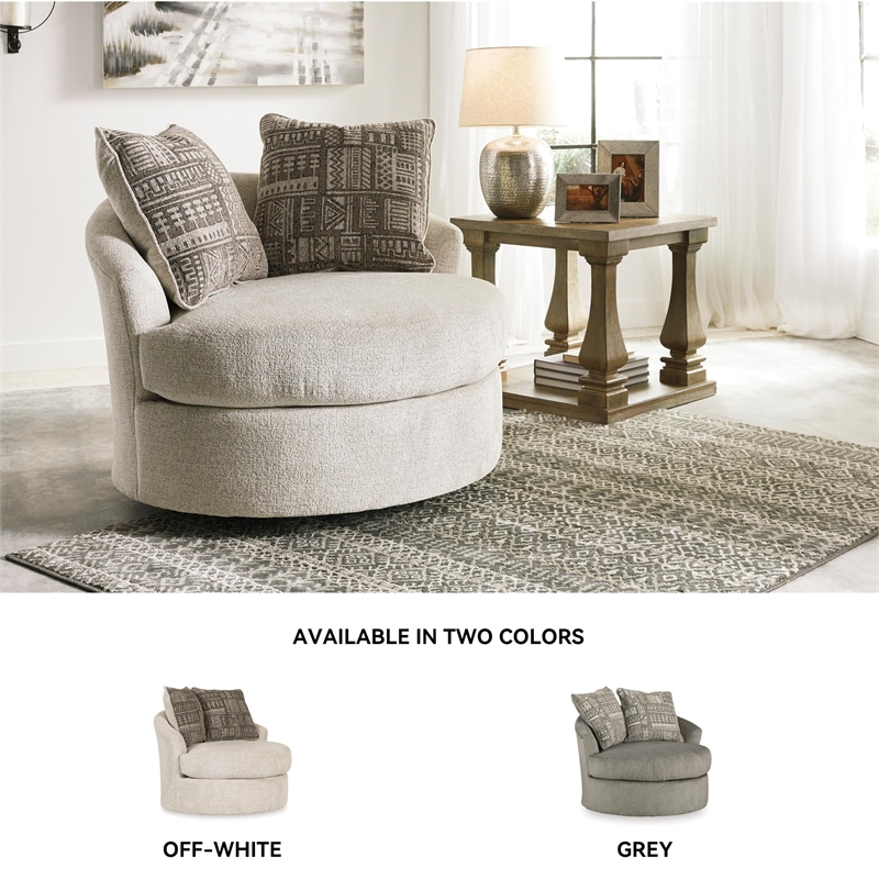 Bowery Hill Modern / Contemporary Swivel Accent Chair in Stone