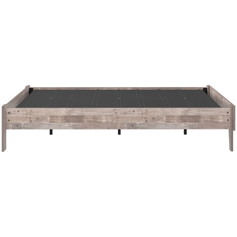 Bowery Hill Modern Engineered Wood Full Platform Bed in Whitewash