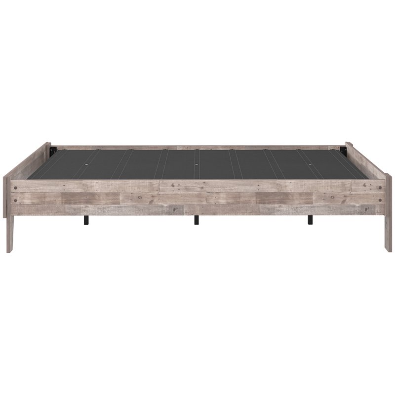 Bowery Hill Modern Engineered Wood Full Platform Bed in Whitewash