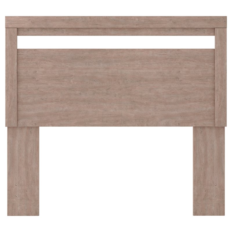 Bowery Hill Modern Engineered Wood Full Panel Headboard in Gray