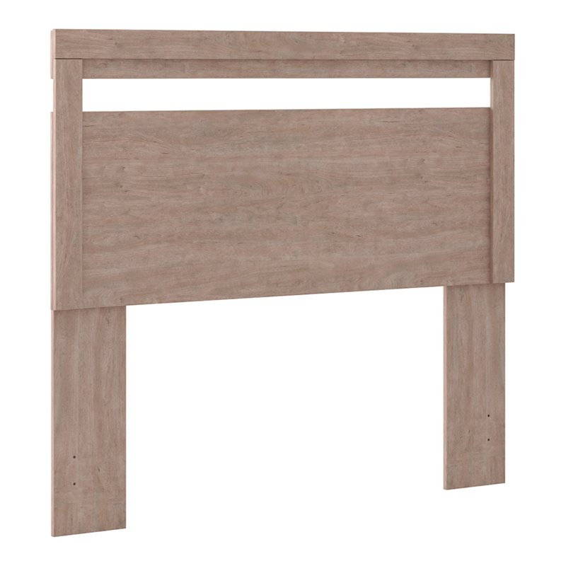 Bowery Hill Modern Engineered Wood Full Panel Headboard in Gray