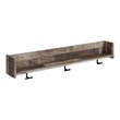 Bowery Hill Modern Engineered Wood Wall Mounted Coat Rack in Gray