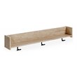 Bowery Hill Engineered Wood Wall Mounted Coat Rack in Natural
