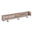 Bowery Hill Engineered Wood Wall Mounted Coat Rack in Whitewash