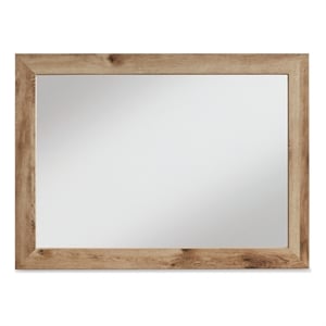 Bowery Hill 31&quot x 42&quot Wood Bedroom Mirror in Tan/Golden Rustic