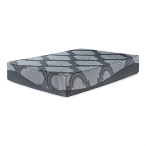 Bowery Hill Contemporary Fabric Twin Mattress in Gray Finish