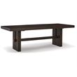 Bowery Hill Wood Dark Brown Dining Table Rectangular Removable Leaf 72-90