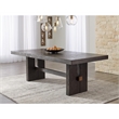 Bowery Hill Wood Dark Brown Dining Table Rectangular Removable Leaf 72-90