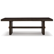 Bowery Hill Wood Dark Brown Dining Table Rectangular Removable Leaf 72-90