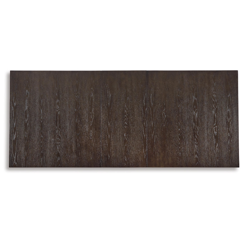 Bowery Hill Wood Dark Brown Dining Table Rectangular Removable Leaf 72-90