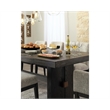 Bowery Hill Wood Dark Brown Dining Table Rectangular Removable Leaf 72-90