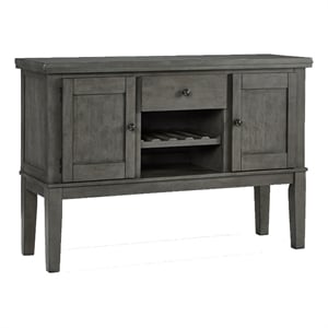 Bowery Hill Contemporary Wood Dining Server in Antiqued Gray