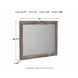 Bowery Hill Contemporary Gray Engineered Wood Frame Bedroom Mirror