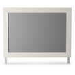 Bowery Hill Contemporary White Engineered Wood Frame Bedroom Mirror
