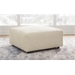 Bowery Hill Corner-blocked Frame Beige Oversized Accent Ottoman