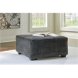 Bowery Hill Corner-blocked Frame Gray Oversized Accent Ottoman